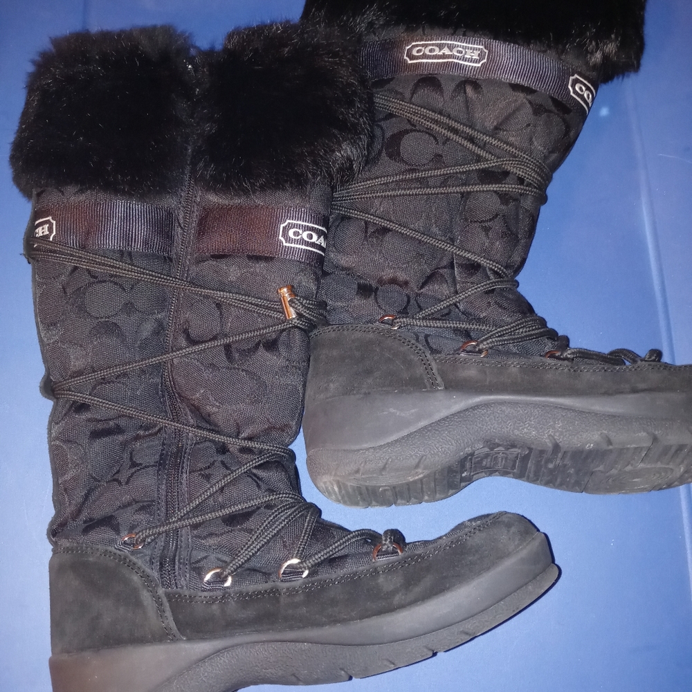 Womens Coach Black Winter Boots